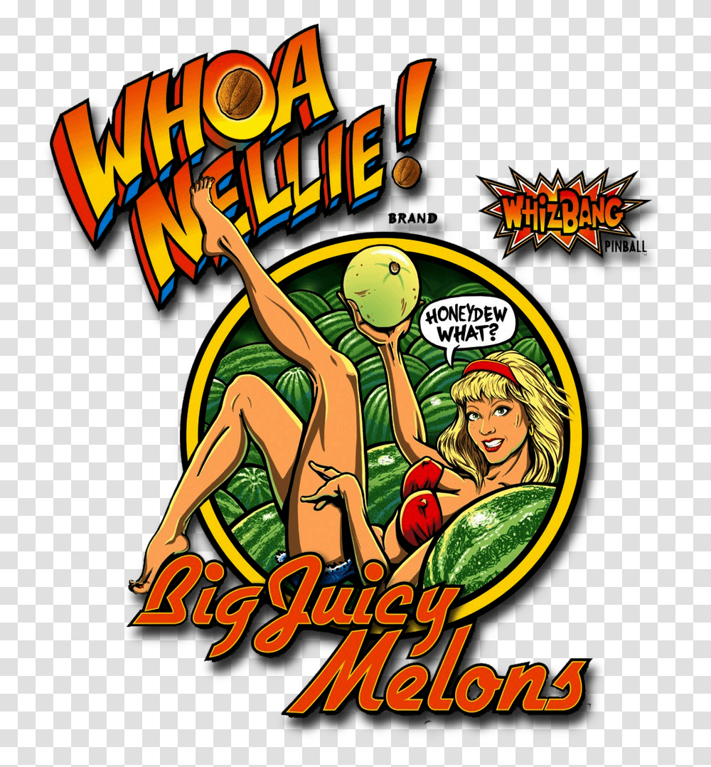 Whoa Nellie Big Juicy Melons Pinball, Poster, Advertisement, Flyer, Paper Transparent Png