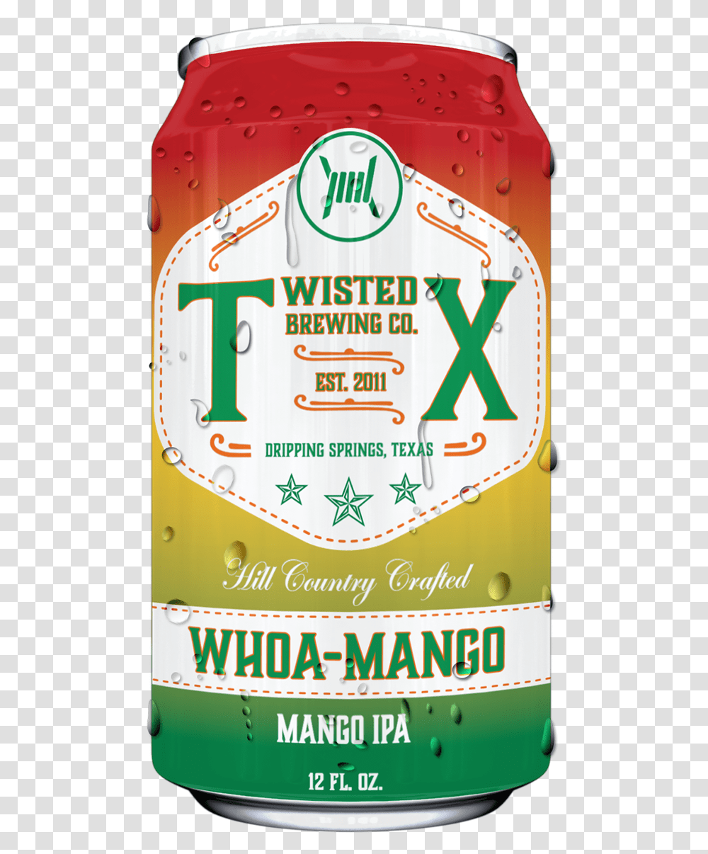 Whoa Twisted X Brewing Mango Ipa, Beverage, Alcohol, Lager, Beer Transparent Png
