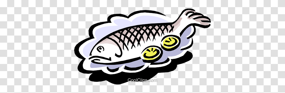 Whole Baked Fish With Lemon Slices Royalty Free Vector Clip Art, Pillow, Animal, Outdoors, Food Transparent Png