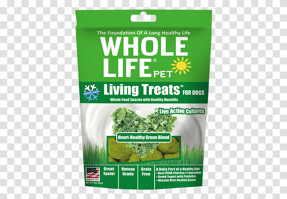 Whole Life Living Treats Grain Free Heart Healthy Greens, Plant, Kale, Cabbage, Vegetable Transparent Png