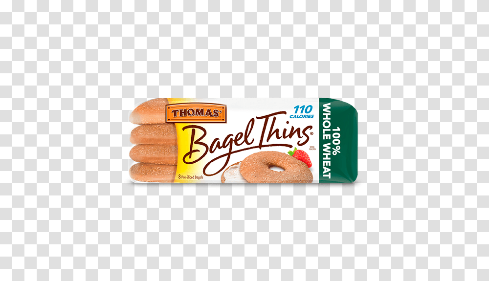 Whole Wheat Bagel Thins Bagels Thomas, Bread, Food, Hot Dog Transparent Png