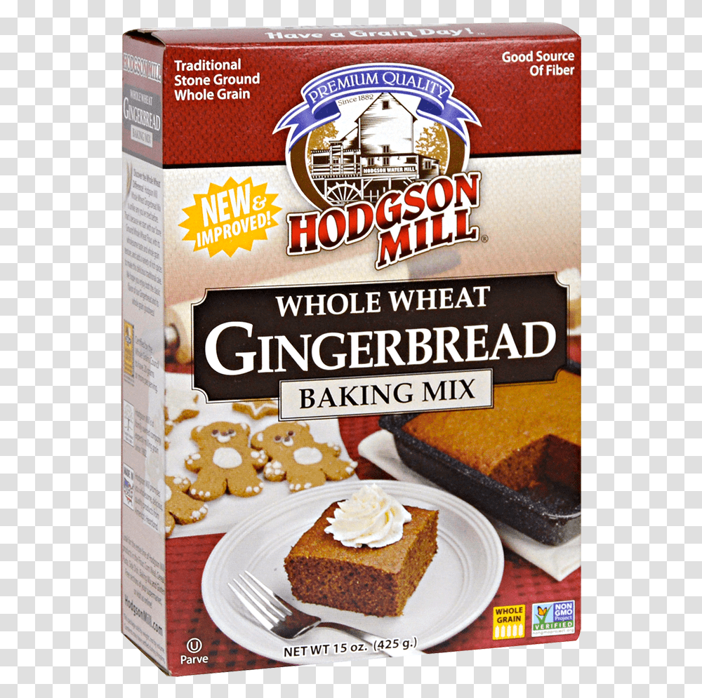 Whole Wheat Gingerbread Mix Hodgson Mill Whole Wheat Gingerbread Mix, Food, Fork, Dessert, Sweets Transparent Png