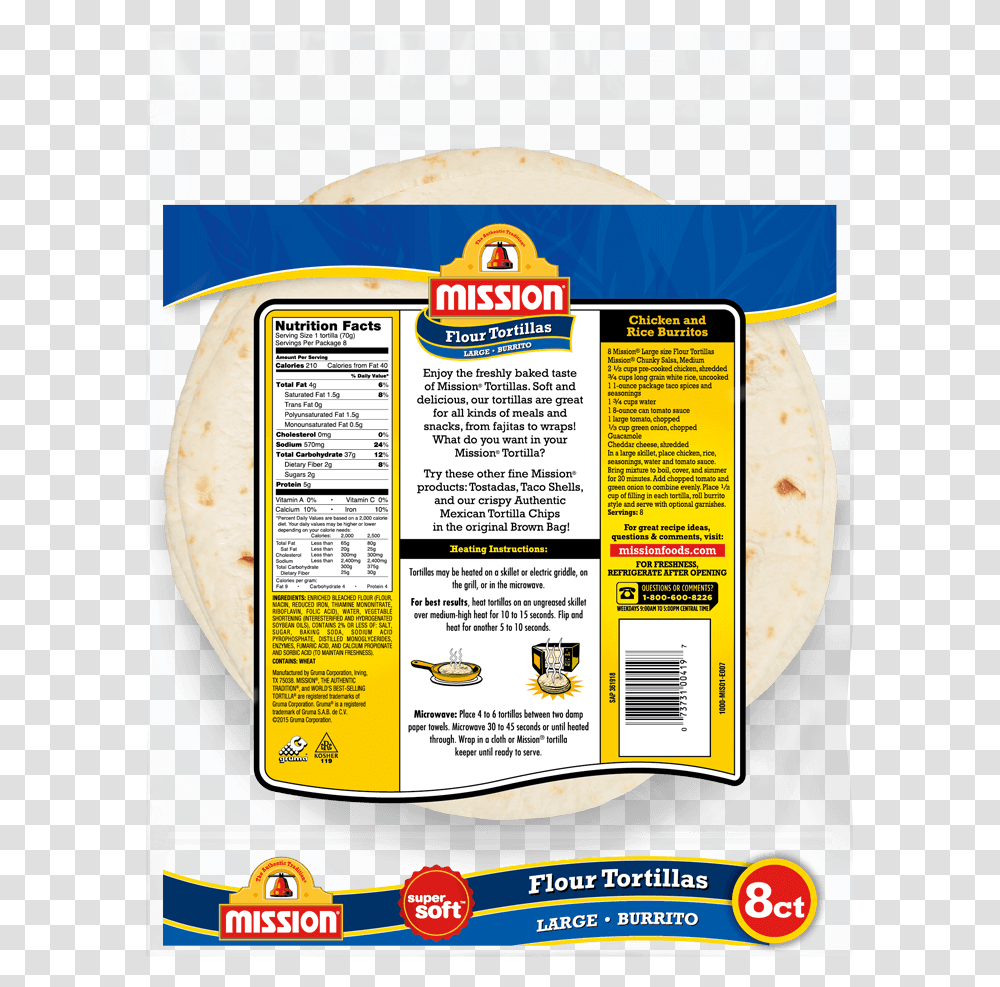 Whole Wheat Tortilla Nutrition Facts, Food, Plant, Flyer, Menu Transparent Png