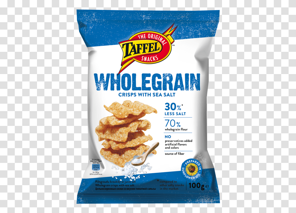 Wholegrain Crisps With Sea Salt Taffel, Food, Snack, Menu Transparent Png