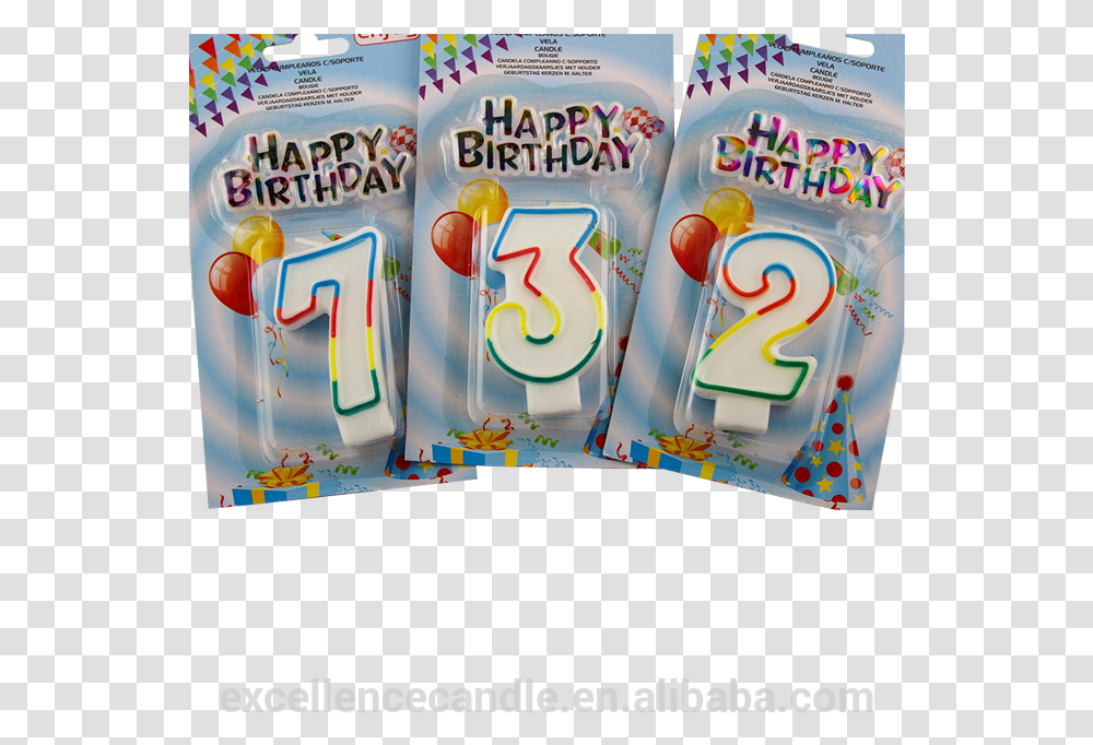 Wholesale Birthday Gold Number Candle Cartoon, Alphabet, Plastic Bag Transparent Png