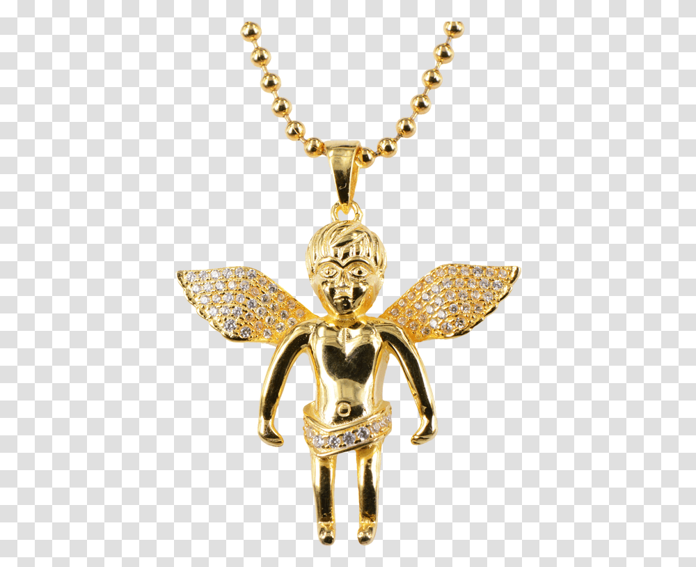 Wholesale High Quality Jewelry Angle Wings Girl Pendant Pixel Art Jeux Videos, Gold, Accessories, Accessory, Necklace Transparent Png