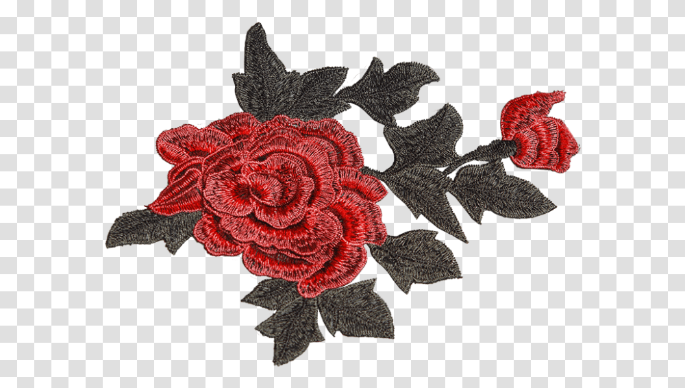 Wholesale Red Rose Flower Embroidered Patch For Light Garden Roses, Pattern, Accessories, Accessory, Embroidery Transparent Png