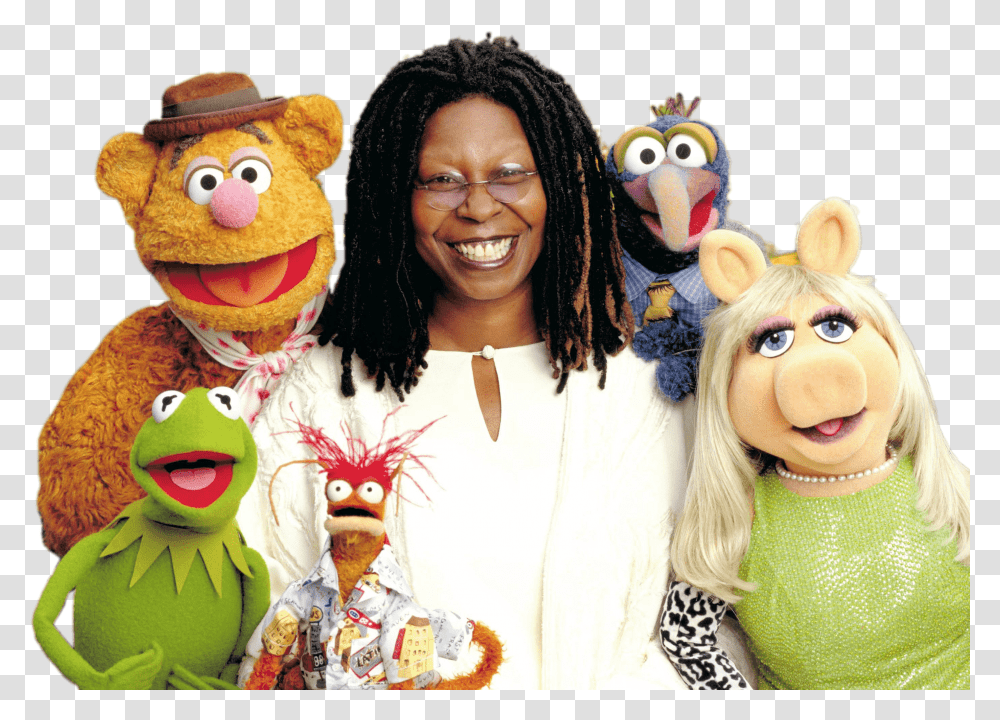 Whoopi Goldberg And Muppets Whoopi Goldberg And The Muppets, Toy, Doll, Plush, Person Transparent Png