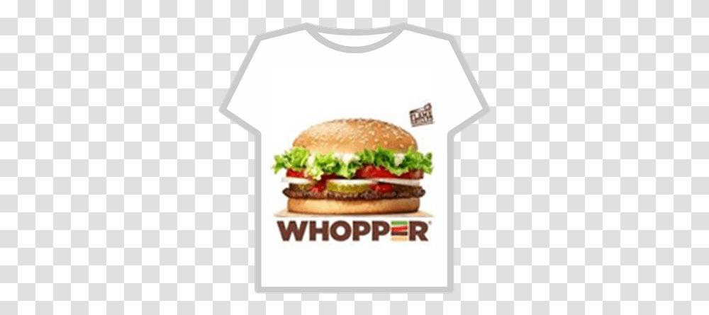 Whopper Roblox Whopper Burger King, Food, Text, Advertisement, Lunch Transparent Png