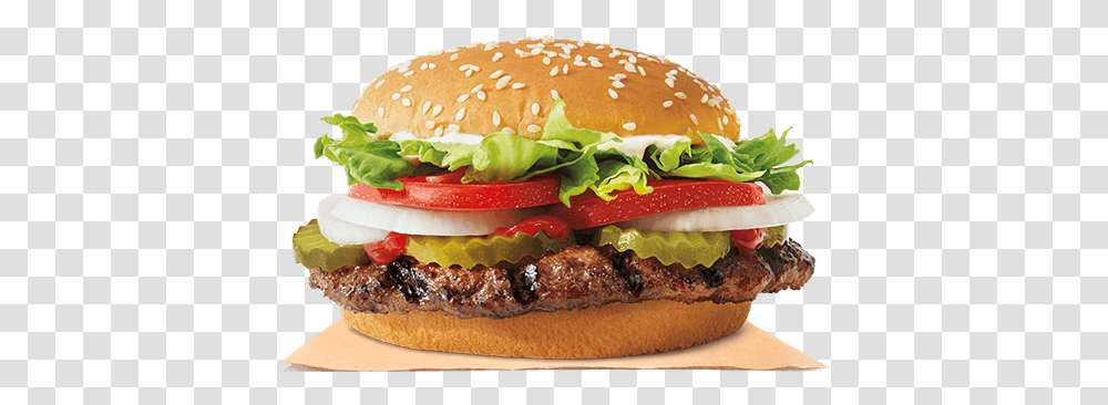 Whopper Sandwich Whopper Burger King, Food Transparent Png