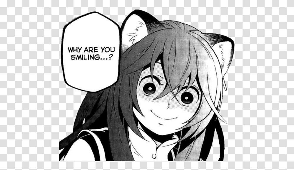 Why Are You Smiling Black Face Black And White Facial Anime Girl Faces, Manga, Comics, Book, Person Transparent Png