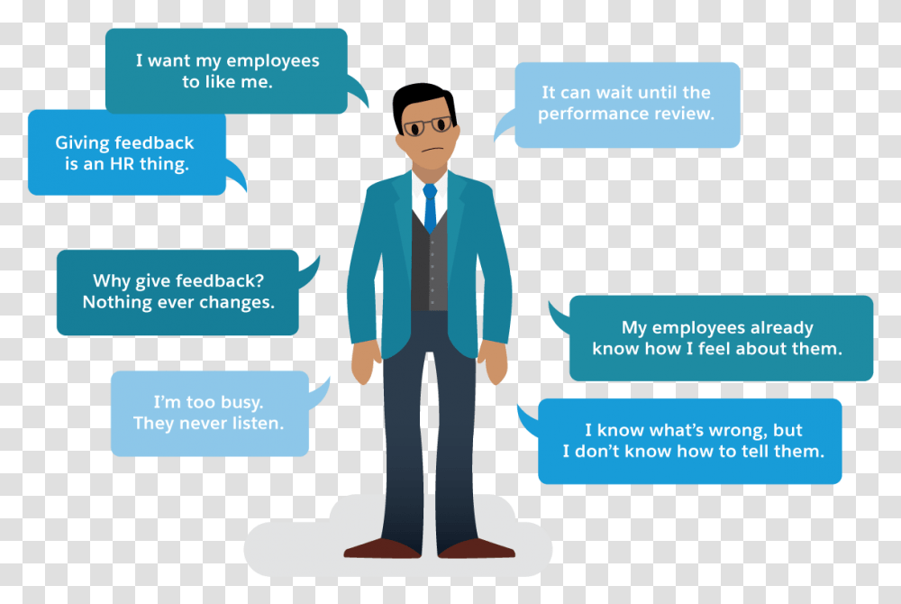 Why Aren't Managers Giving Feedback A Man With Thought Businessperson, Suit, Overcoat, Advertisement Transparent Png