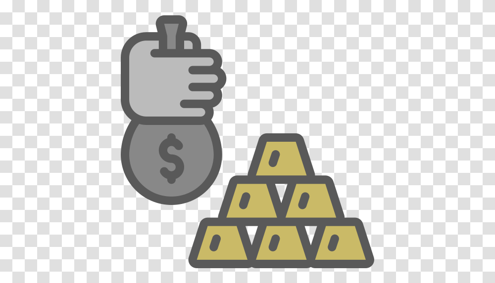 Why Invest In Gold What Makes Right Or Wrong For You Money Bag, Symbol, Text, Car, Vehicle Transparent Png