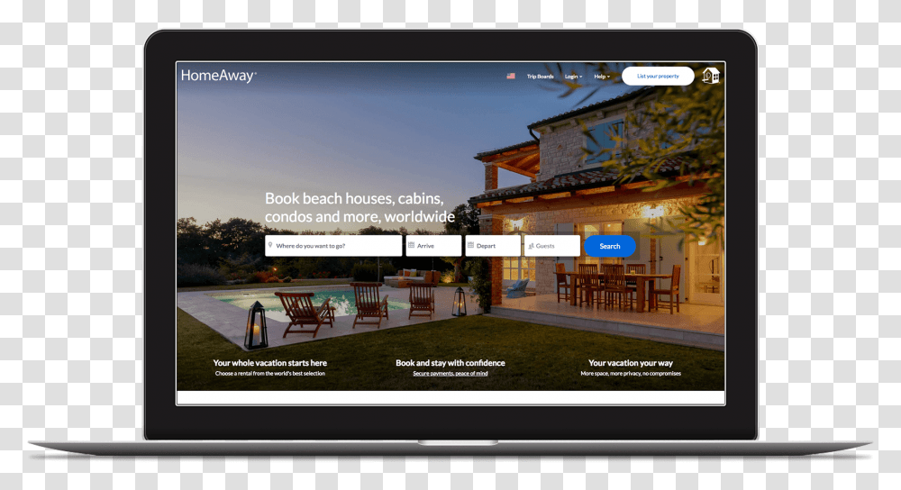 Why List On Homeaway With Your Homeaway, Monitor, Screen, Electronics, Interior Design Transparent Png