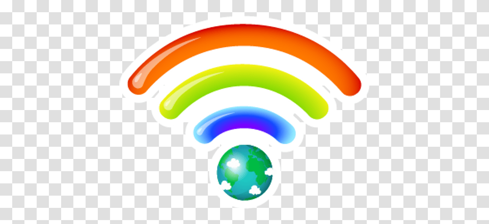 Wi Fi Rainbow Sticker Mania Vertical, Graphics, Art, Sphere, Logo Transparent Png