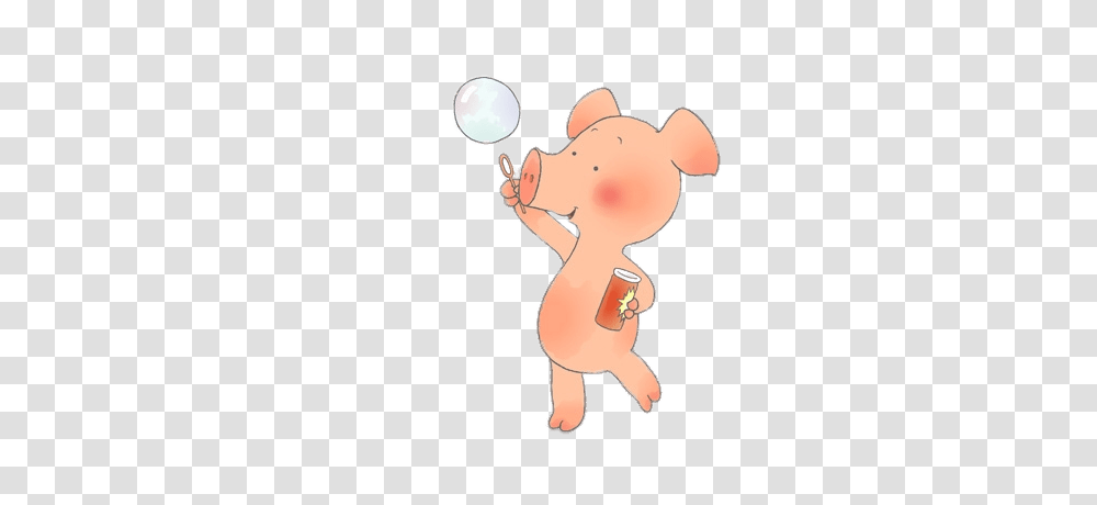 Wibbly Pig Blowing A Soap Bell, Rattle Transparent Png
