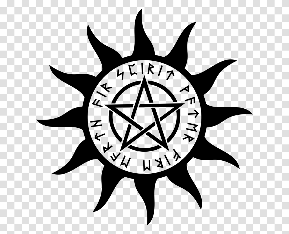 Wicca Pentagram Pentacle Symbol Altar, Gray, World Of Warcraft Transparent Png