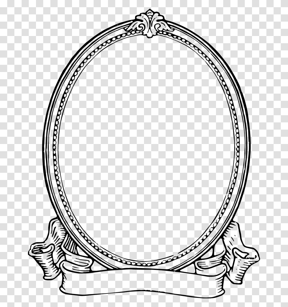 Wiccan Frame Black And White, Oval Transparent Png