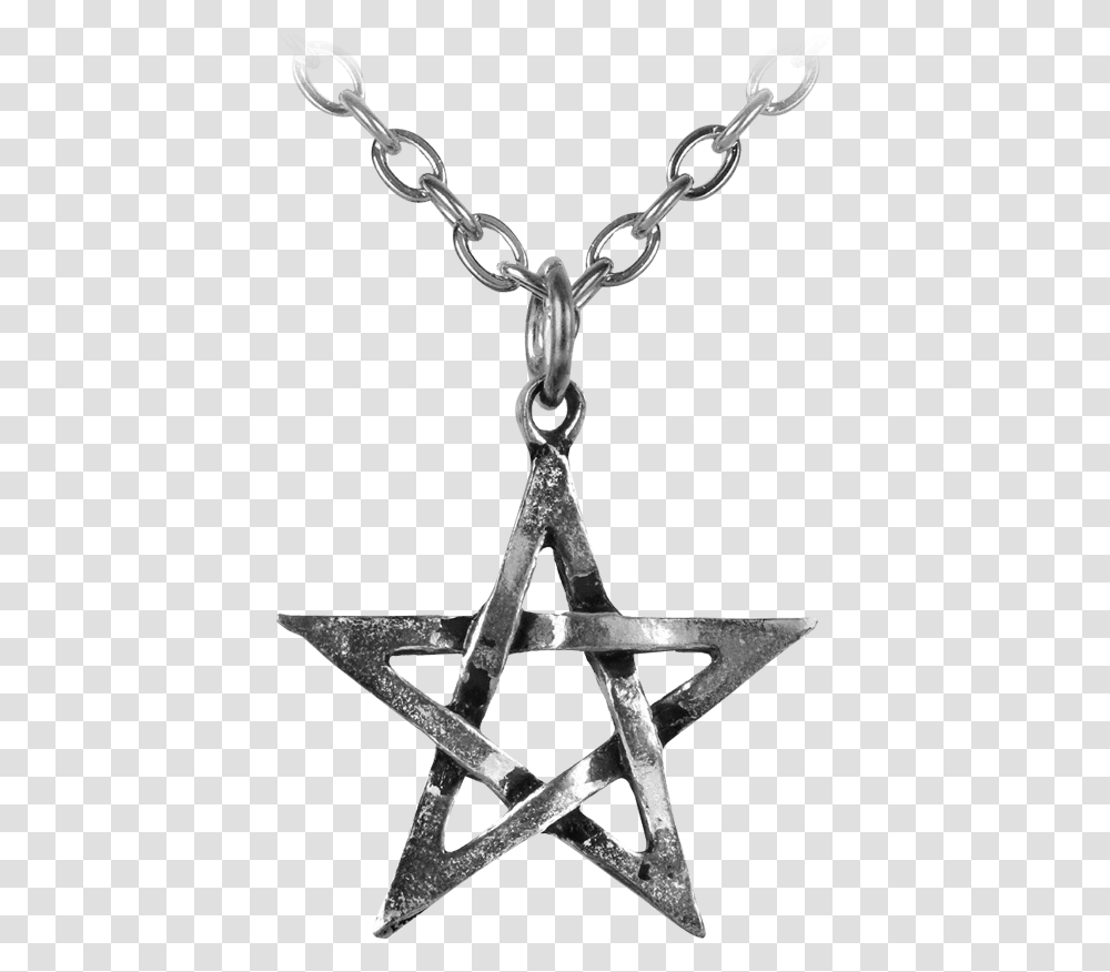 Wiccan Pentagram Necklace, Pendant, Cross, Star Symbol Transparent Png