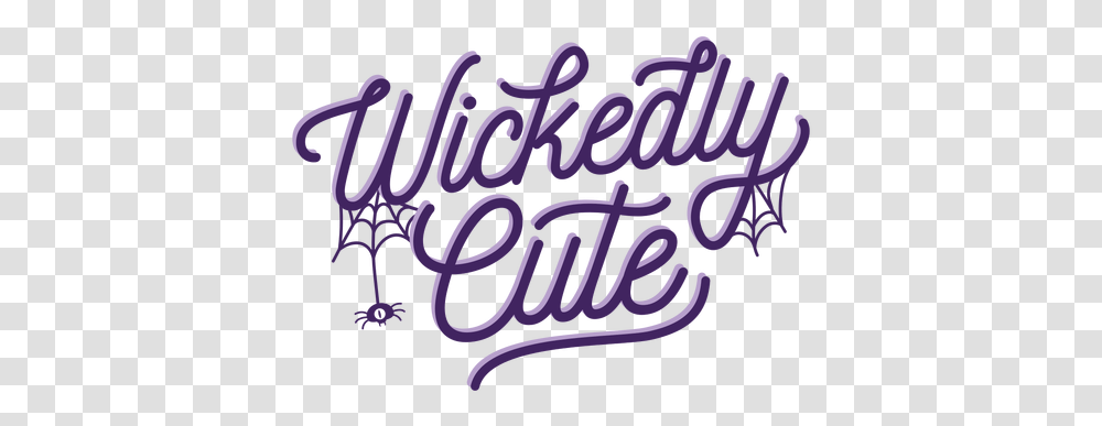 Wickedly Cute Halloween Lettering & Svg Calligraphy, Text, Word, Handwriting, Label Transparent Png