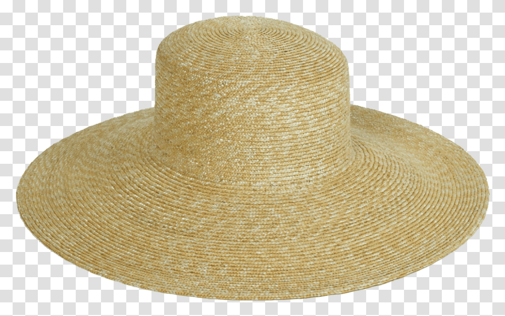 Wide Brim Flat Top Hat In Natural Straw Cowboy Hat, Apparel, Sun Hat, Rug Transparent Png