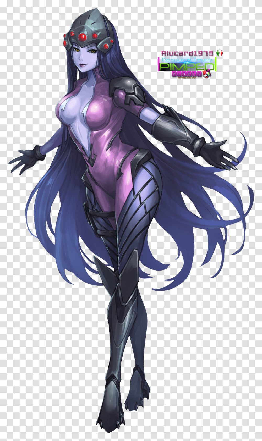 Widowmaker Hair Down, Costume, Animal Transparent Png