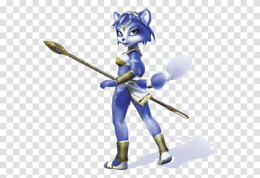 Wielding Her Staff Krystal Could Easily Replace Wolf Star Fox Krystal, Toy, Figurine, Person, Sweets Transparent Png