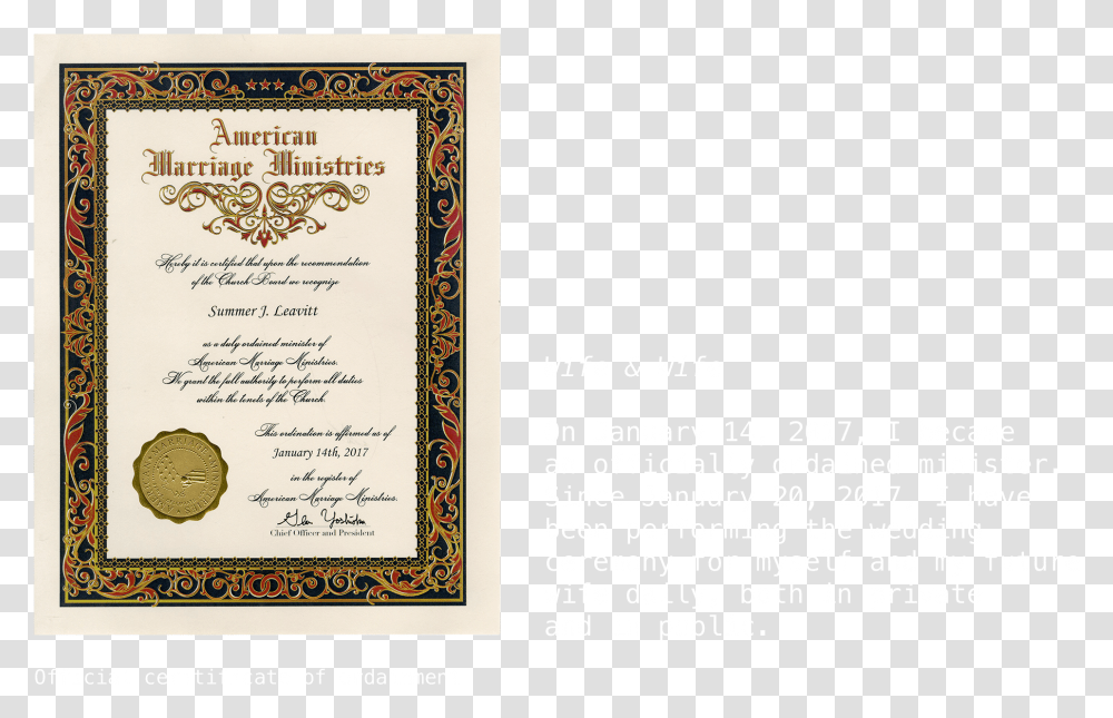 Wife Diploma, Document, Rug, Page Transparent Png