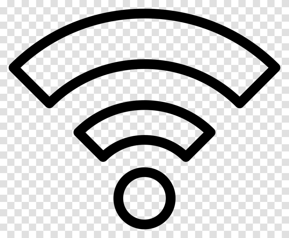 Wifi Outline Symbol In A Circle Icon Free Download, Stencil, Logo, Trademark, Light Transparent Png