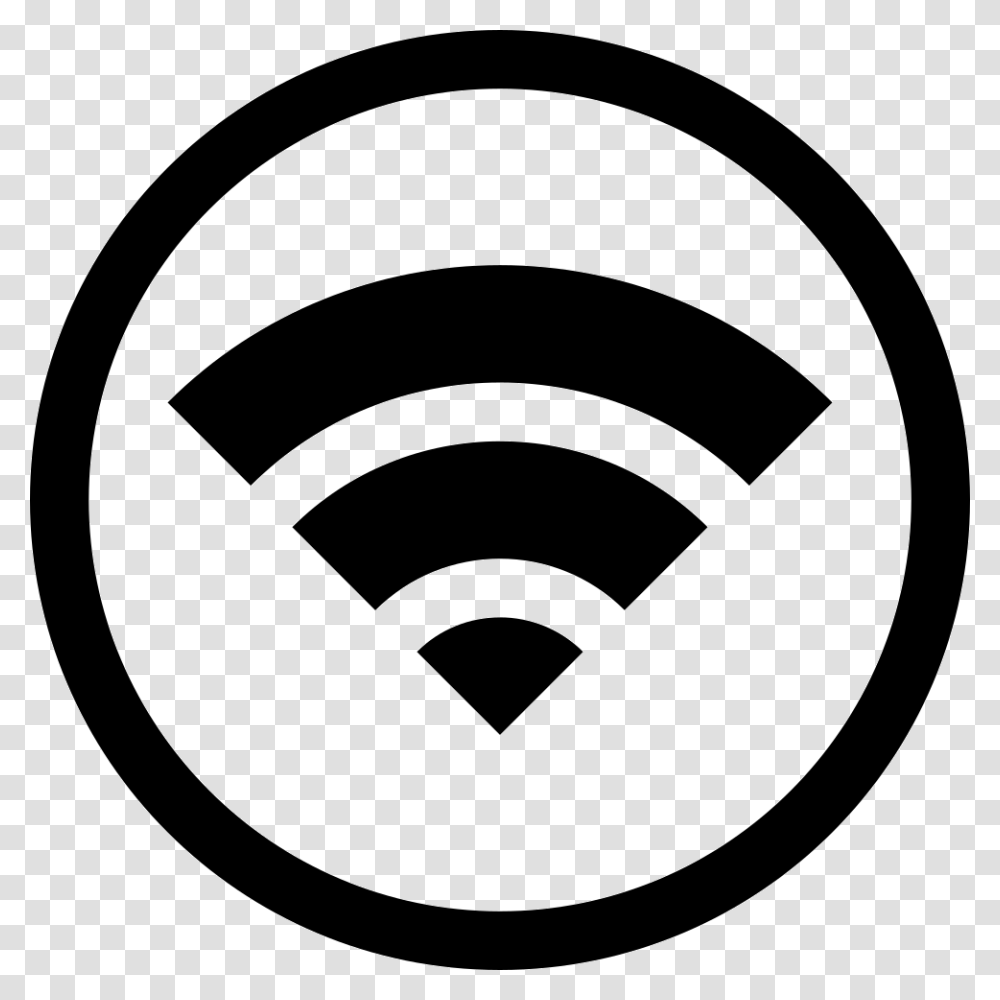 Wifi Symbol Inside A Circle Circle Wifi Icon, Logo, Trademark, Stencil, Face Transparent Png