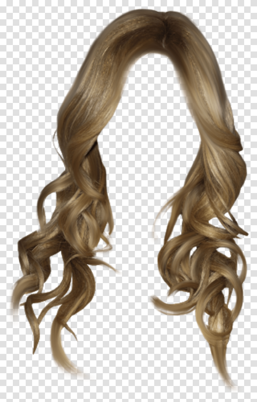 Wig Blonde Blondewig Curly Wavyhair Longhair Girl Hair, Food, Pasta, Painting Transparent Png
