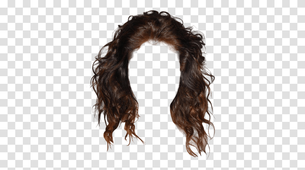 Wig Download Image Long Brown Curly Hair, Fur, Painting, Art Transparent Png