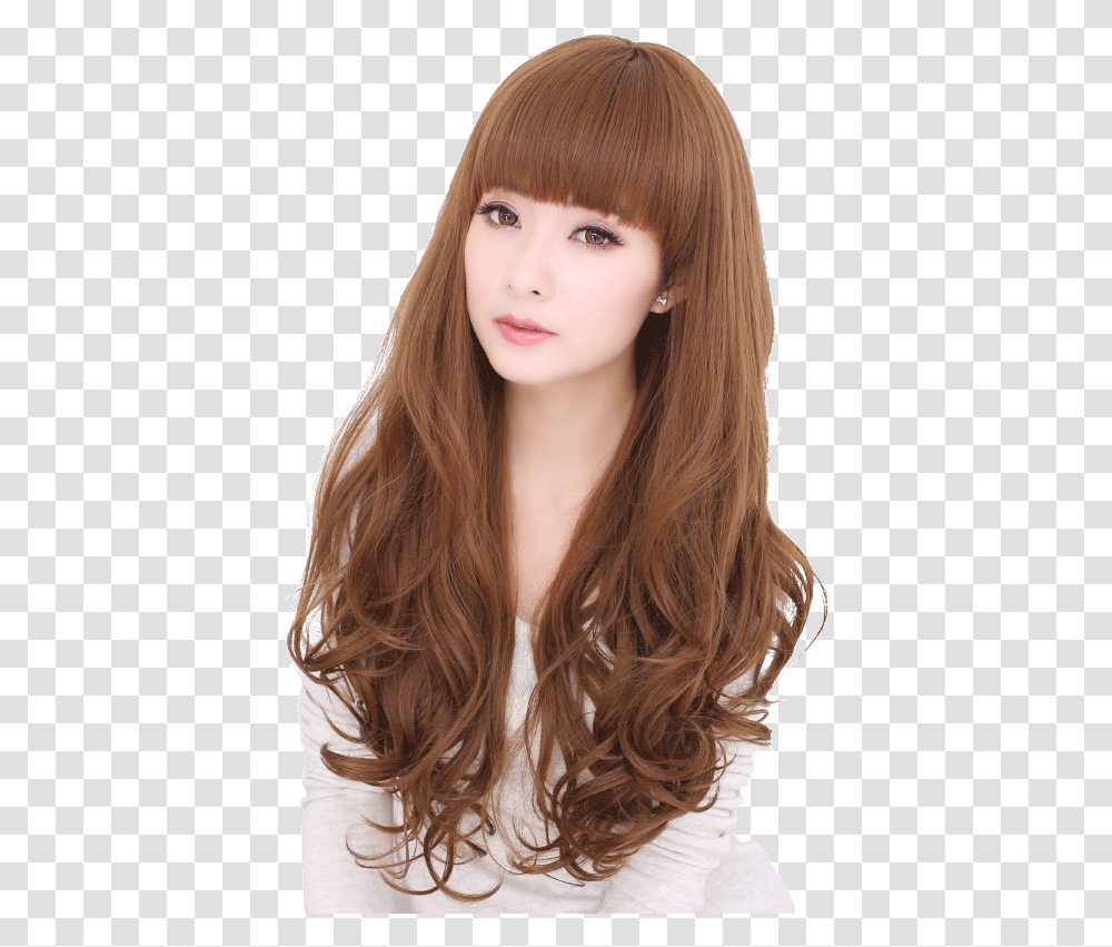 Wig Female Long Curly Hair Large Wave Network Red Lace Wig, Face, Person, Clothing, Wood Transparent Png