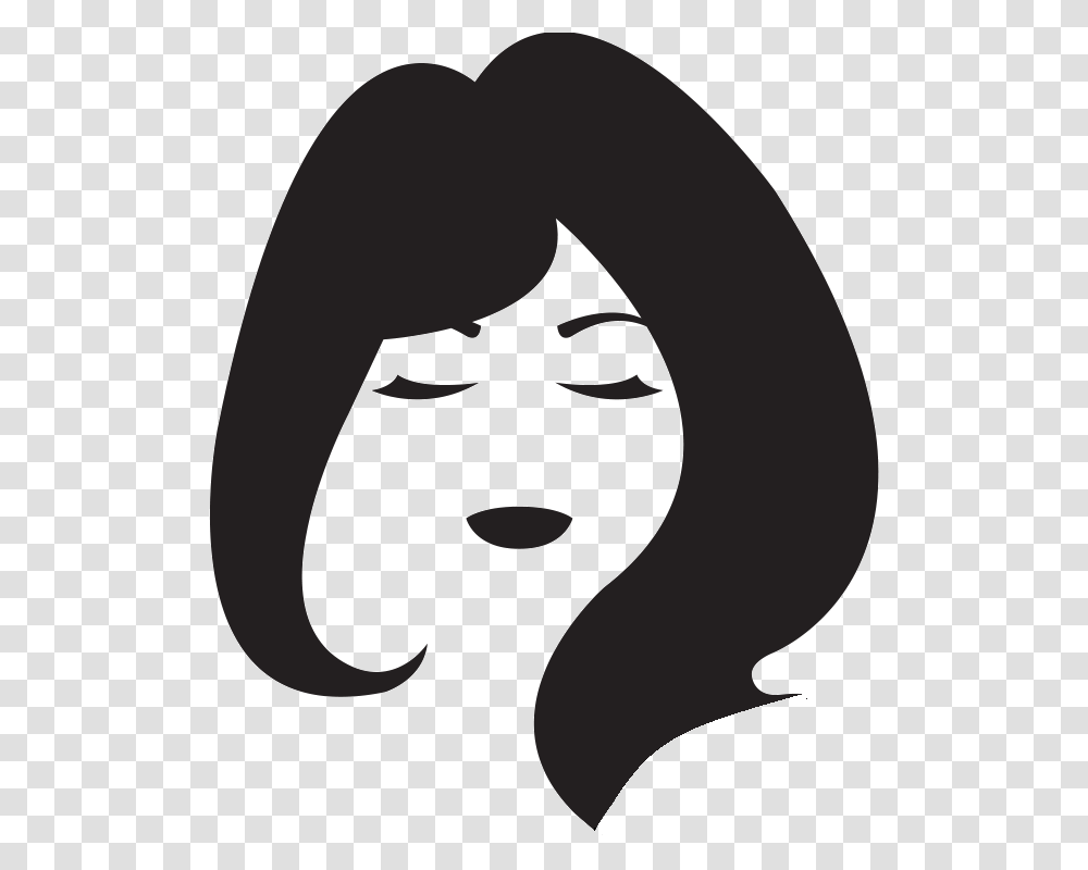 Wig Icon, Stencil Transparent Png