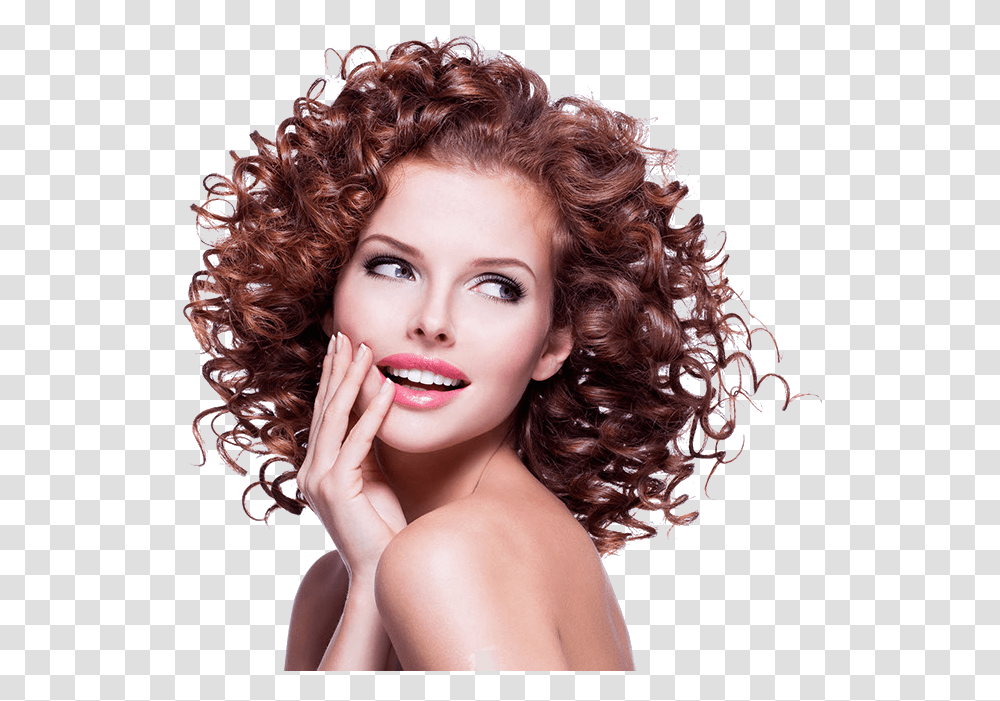 Wig Lounge Hair Forehead Studio Curly Hair Girl No Background, Face, Person, Female, Woman Transparent Png