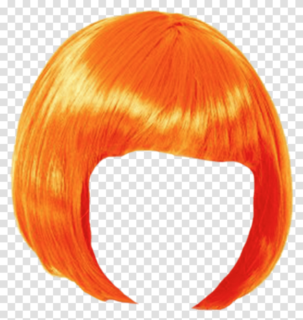 Wig Orange Bob Bob Wig, Fungus, Mouth, Lip, Head Transparent Png
