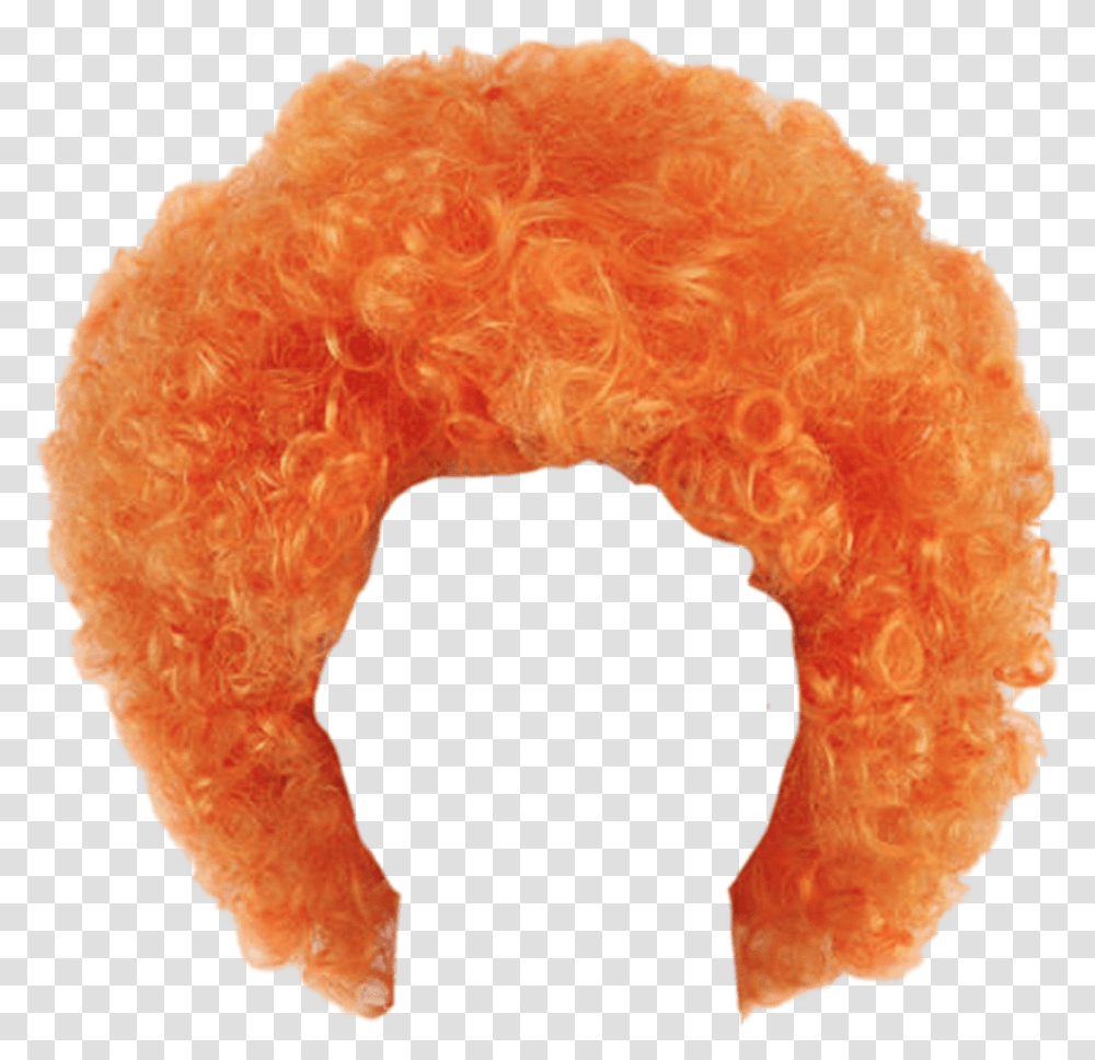 Wig Orange Curly Clown Wig, Hair, Fungus, Costume, Text Transparent Png