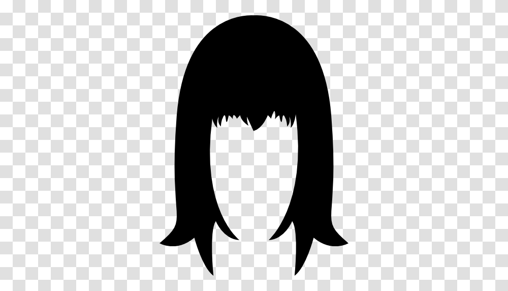 Wig, Person, Silhouette, Stencil Transparent Png