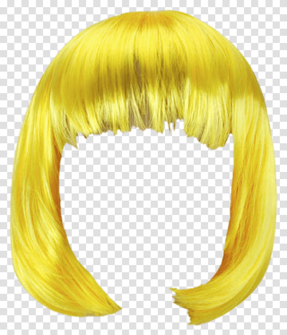 Wig Yellow Bob Background Wig Clipart, Hair, Person, Human, Fungus Transparent Png