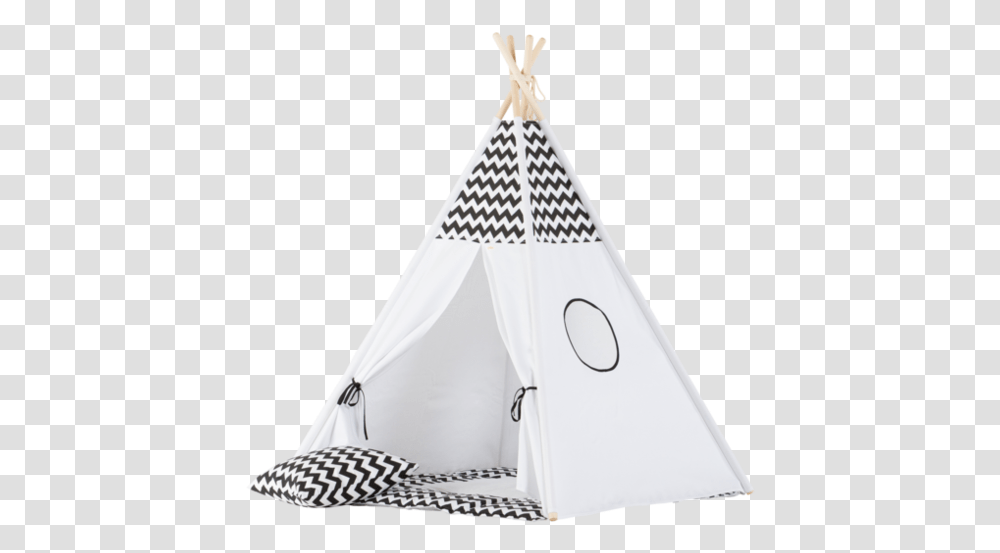 Wigiwama Black Chevron Teepee Set Tipi Wigiwama, Tent, Camping, Mountain Tent, Leisure Activities Transparent Png
