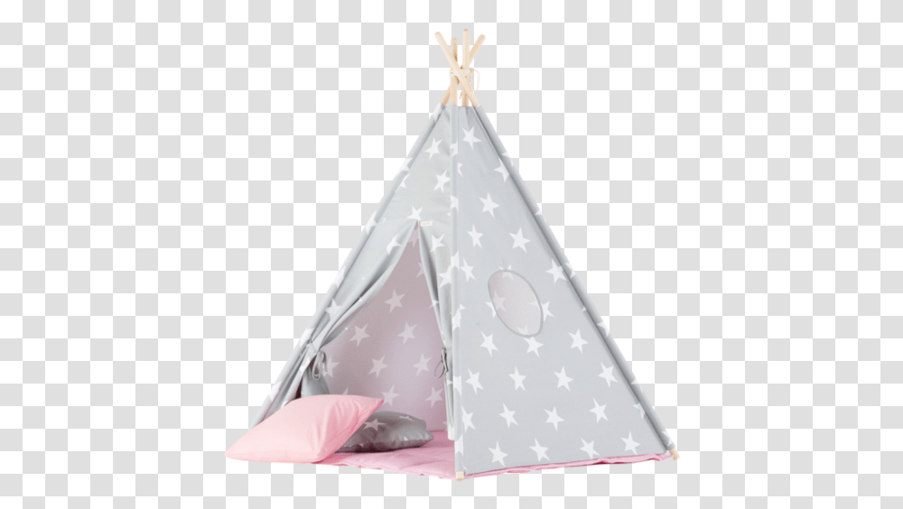 Wigiwama Large Star Amp Pink Teepee Set Tente Tipi Enfant, Triangle Transparent Png