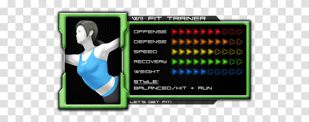 Wii Fit Trainer Ssb4 Pit Stats, Person, Human, Scoreboard Transparent Png