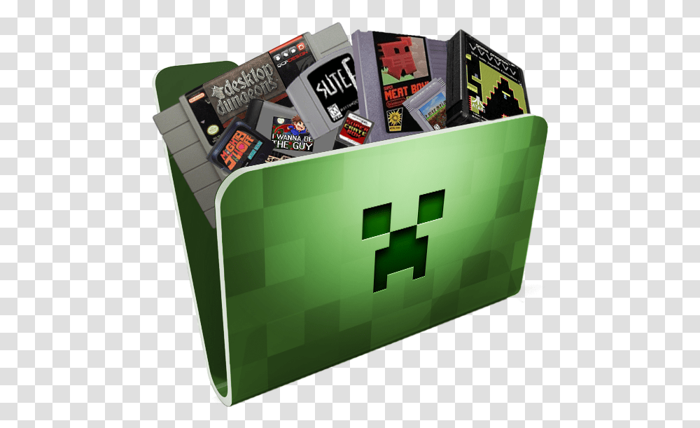 Wii U Pc Games Folder Icon Full Size Download Seekpng Video Game Folder Icon, Box, Green, Minecraft, First Aid Transparent Png