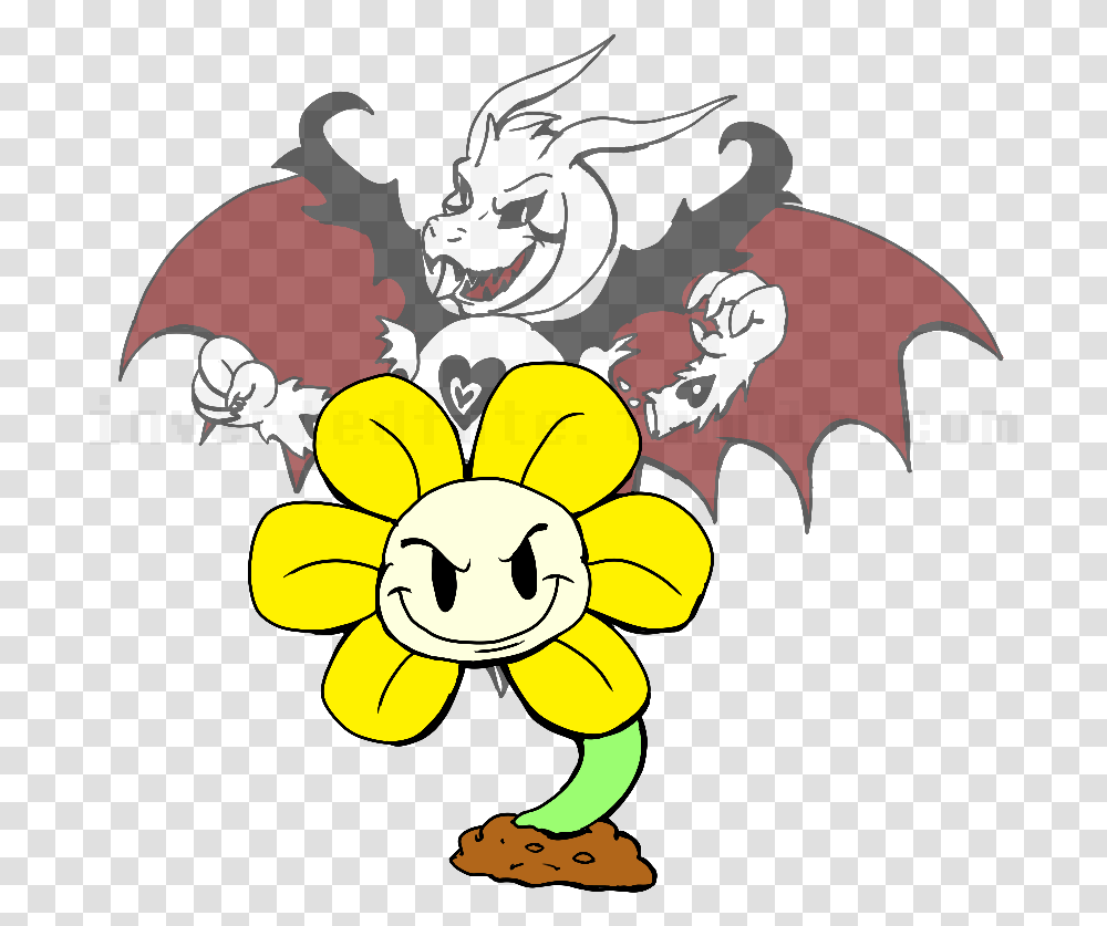 Wiki Download Flowey, Dragon, Batman Logo Transparent Png