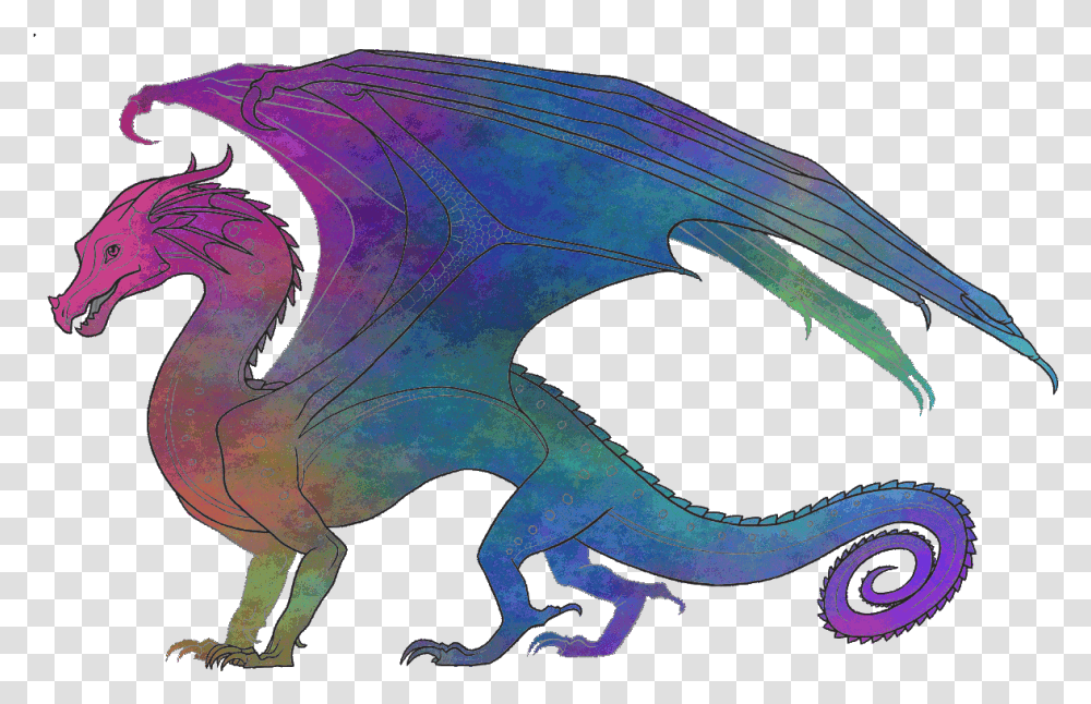 Wikia Ice Wolf Gif Wings Of Fire Rainwing, Dragon, Animal, Reptile, Horse Transparent Png