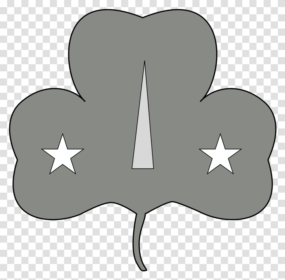 Wikiproject Scouting Trefoil Greyscale Solid Clipart Villa Littorine, Star Symbol, Stencil, Silhouette Transparent Png