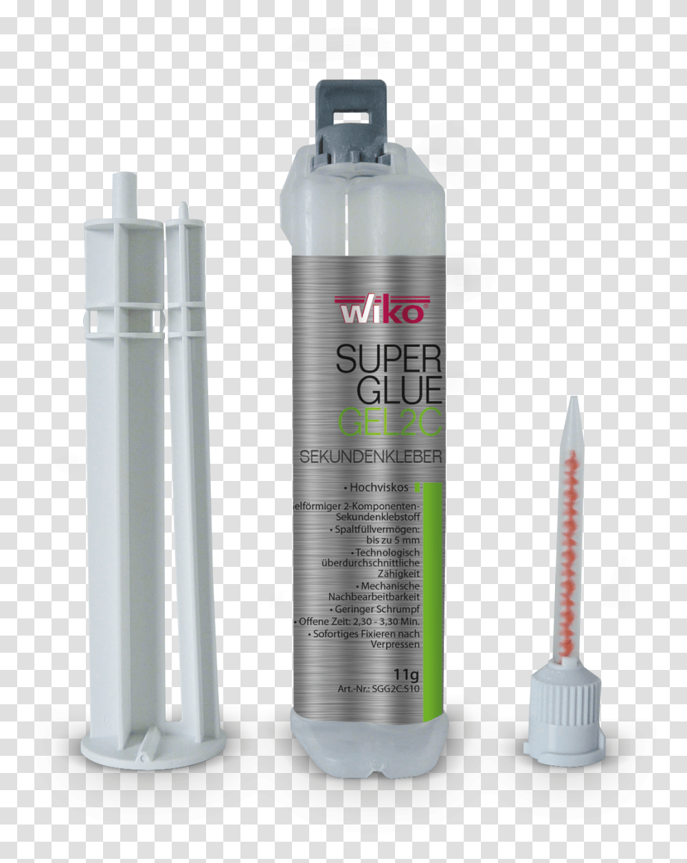 Wiko Super Glue Gel 2c Water Bottle, Shaker, Cylinder, Aluminium, Tin Transparent Png