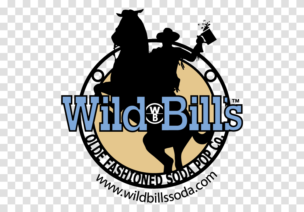Wild Bill's Olde Fashioned Soda Pop Co Logo, Poster, Mammal, Animal Transparent Png
