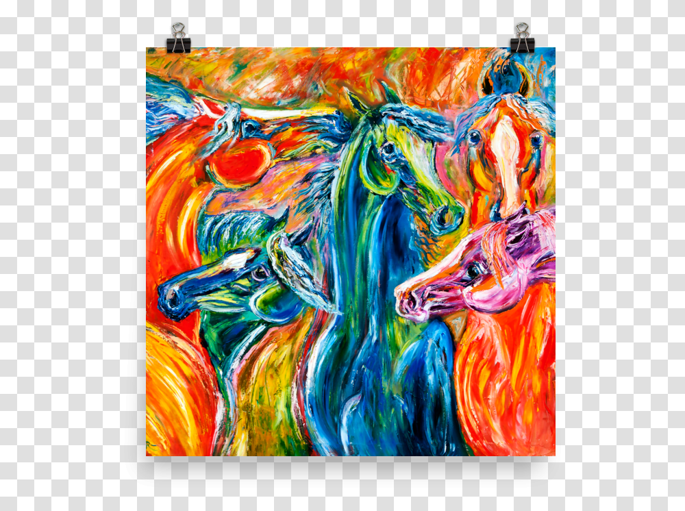 Wild Horse, Modern Art, Canvas, Painting Transparent Png