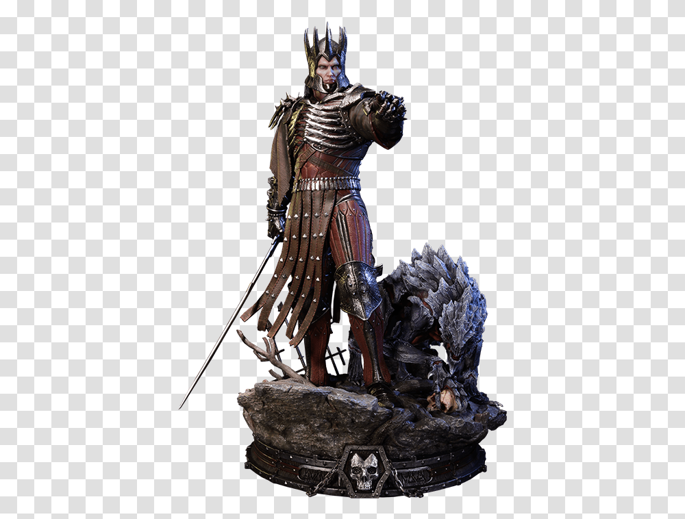 Wild Hunt Eredin Polystone Statue Eredin Statue, Armor, Person, Human, Bronze Transparent Png
